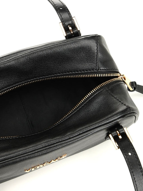 Metal Logo Leather Shoulder Bag - Image 4
