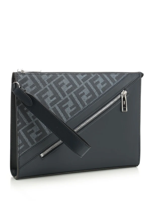 Diagonal Flat Clutch Bag - Image 2