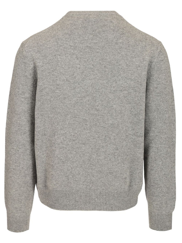 Anagram Embroidered Crewneck Wool Knit - Image 2