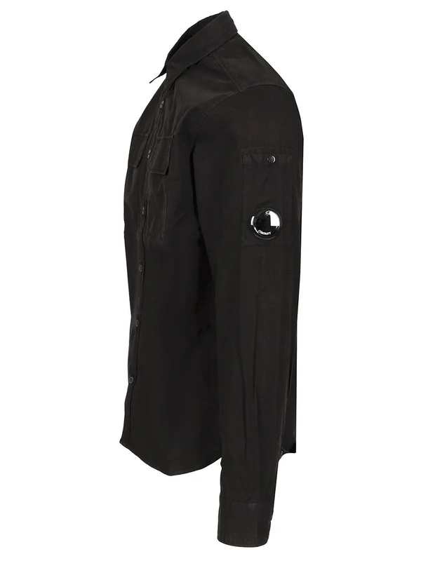 Lens Patch Cotton Gabardine Shirt - Image 3