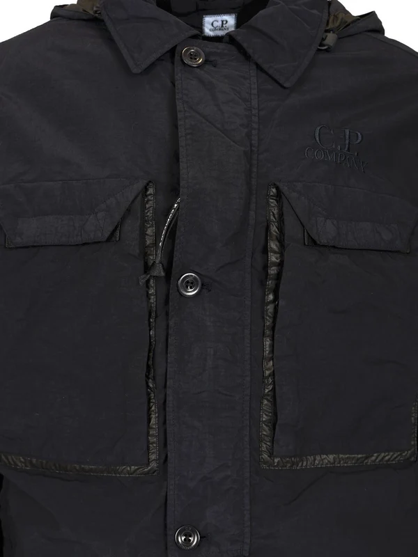 Goggle Hood Nylon Overshirt Jacket - Image 4