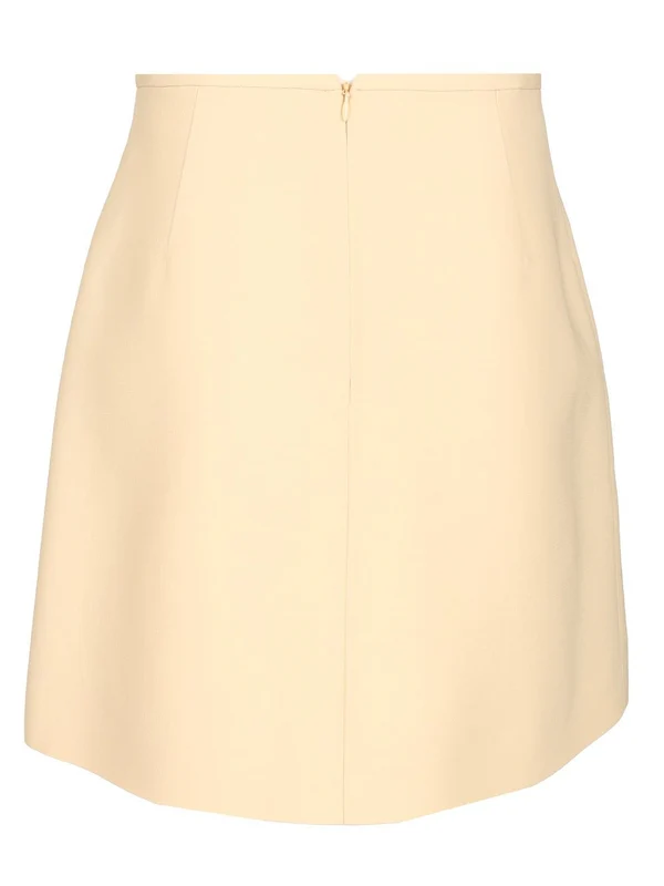 Bow Detail Wool Silk Skirt - Image 2