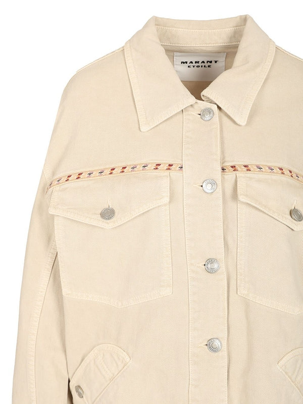 MANONA Fringe Embroidered Denim Jacket - Image 4