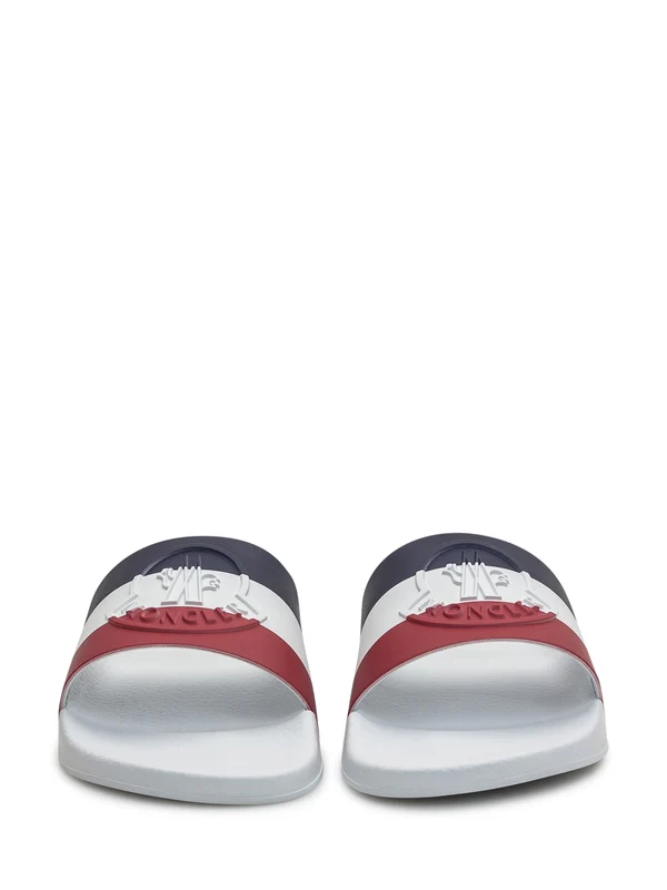 Moncler White Slides - Image 2