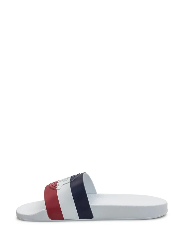 Moncler White Slides - Image 4