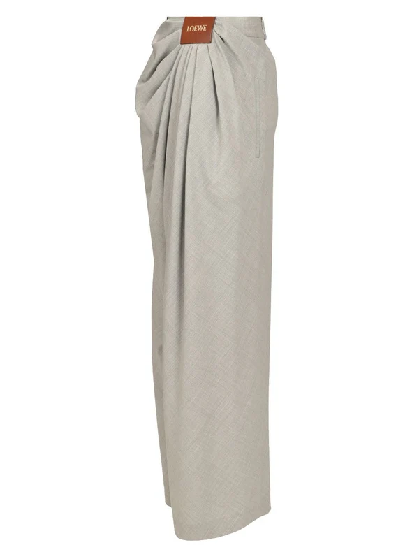 Logo Patch Draped Pants - Image 3