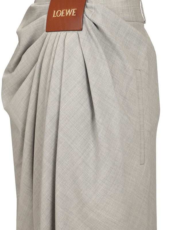 Logo Patch Draped Pants - Image 4