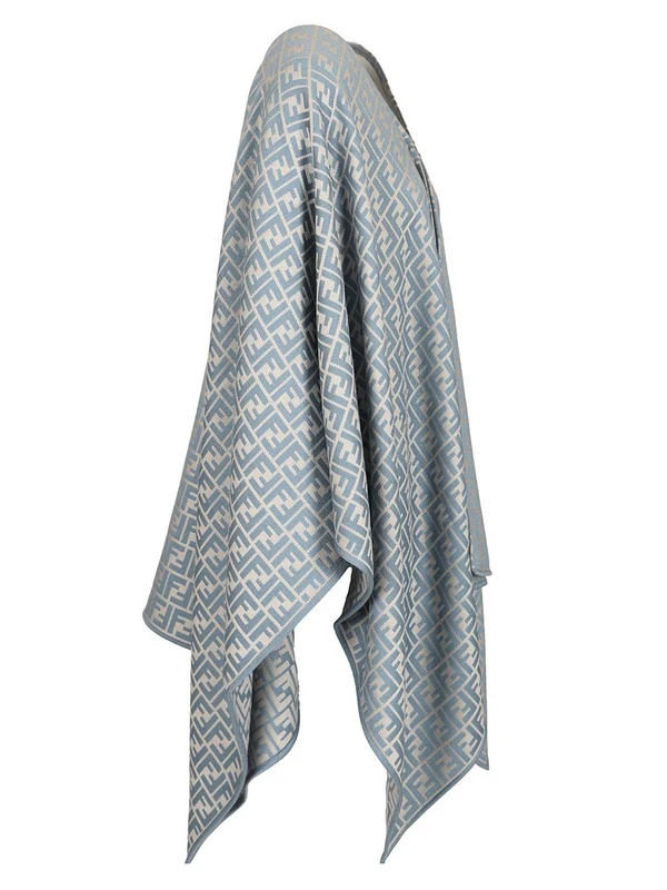 All-Over FF Logo Wool Silk Cape - Image 3