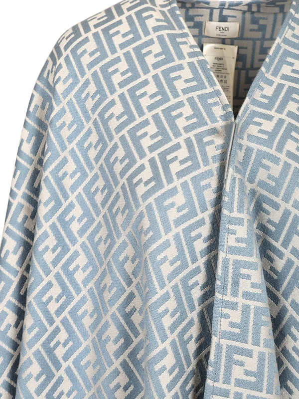 All-Over FF Logo Wool Silk Cape - Image 4