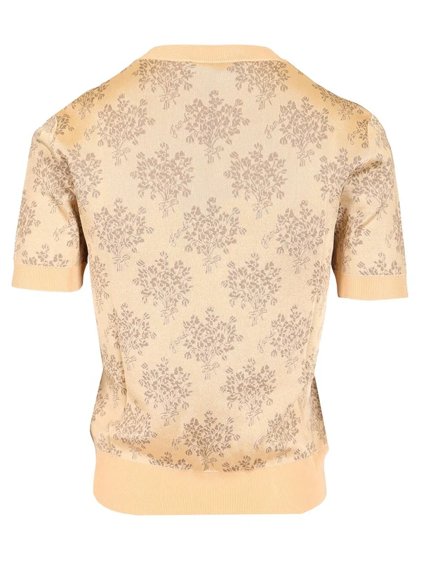 BOUQUET Jacquard Short Sleeve Knit - Image 2