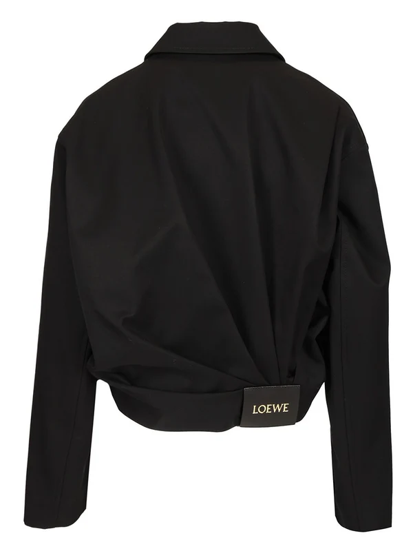 Draped Cotton Silk Jacket - Image 2
