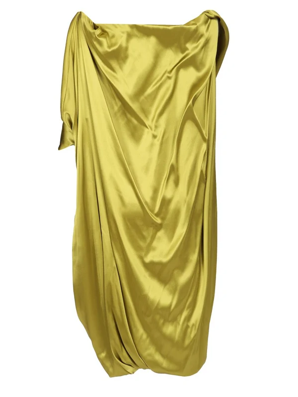 DALANT Draped Silk Dress - Image 2