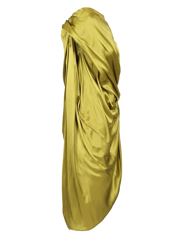 DALANT Draped Silk Dress - Image 3
