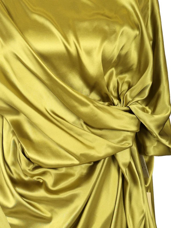 DALANT Draped Silk Dress - Image 4