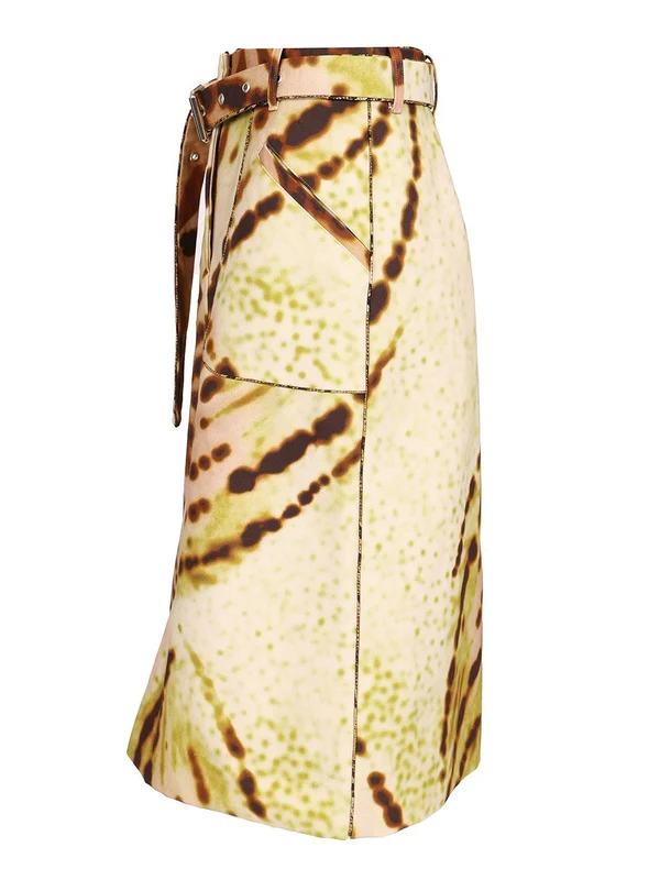 SHERAZ Printed Cotton Skirt - Image 3