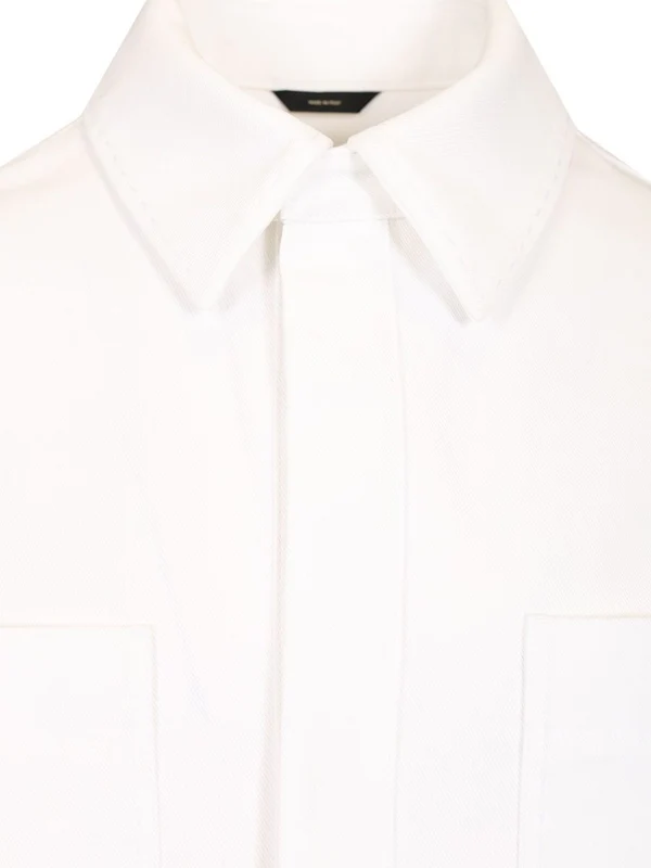 FF Embroidered Denim Shirt - Image 4