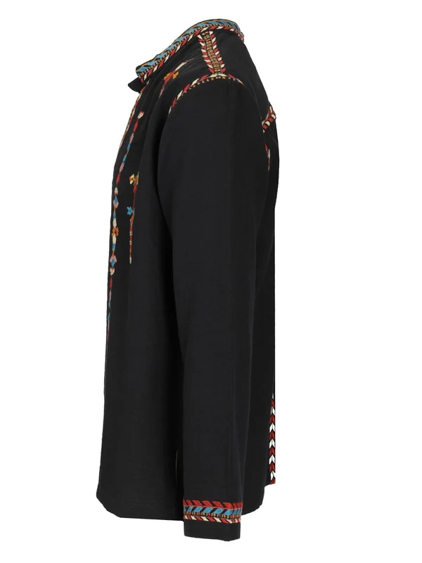 ZAKARIA Embroidered Cotton Blouse Top - Image 3