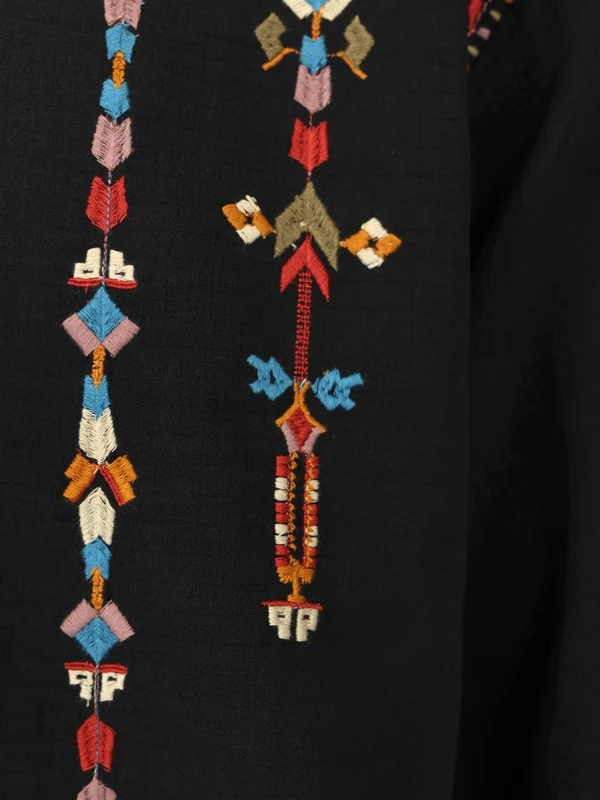 ZAKARIA Embroidered Cotton Blouse Top - Image 5