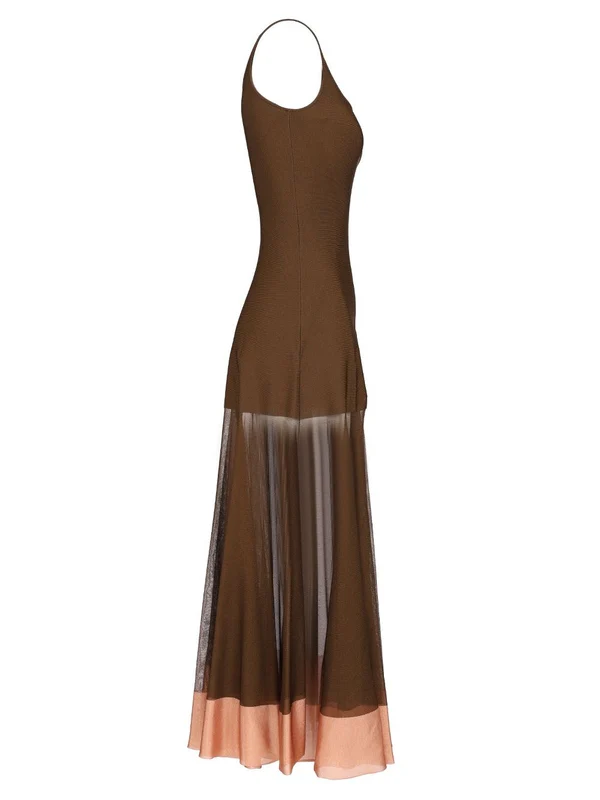 Sheer Viscose Knit Dress - Image 3