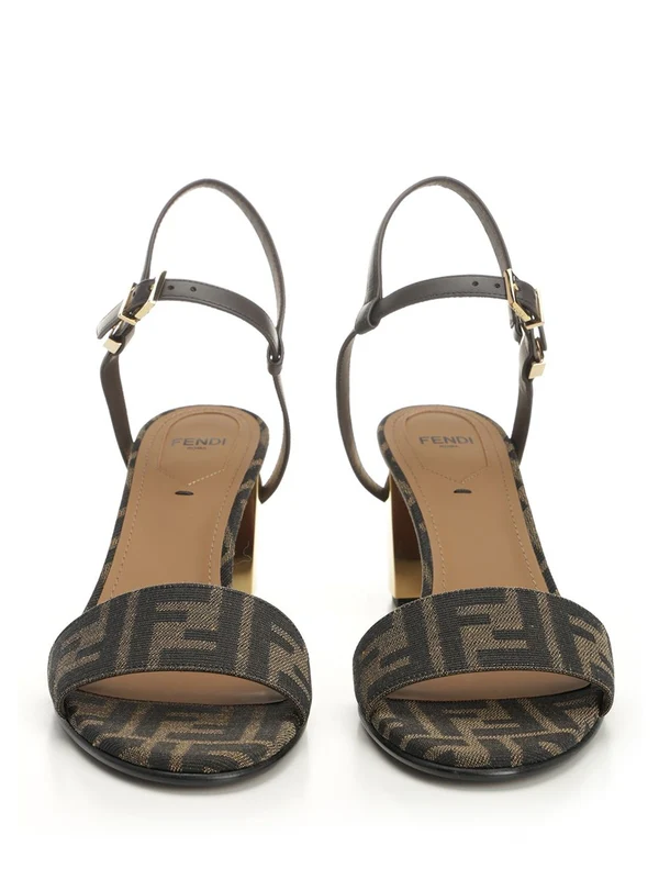 FF Jacquard Sandal Heels - Image 5