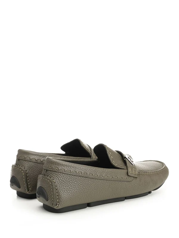 FF Logo Leather Driving Shoes - Image 3