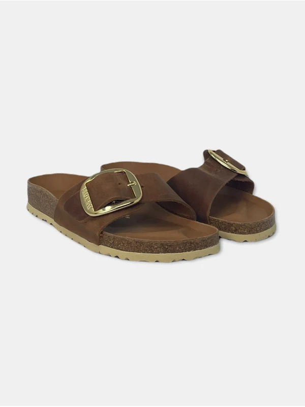 Madrid Big Buckle Leather Sandals - Image 2