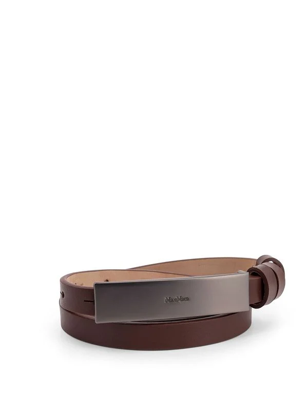 Logo Buckle Leather Belt - Image 2