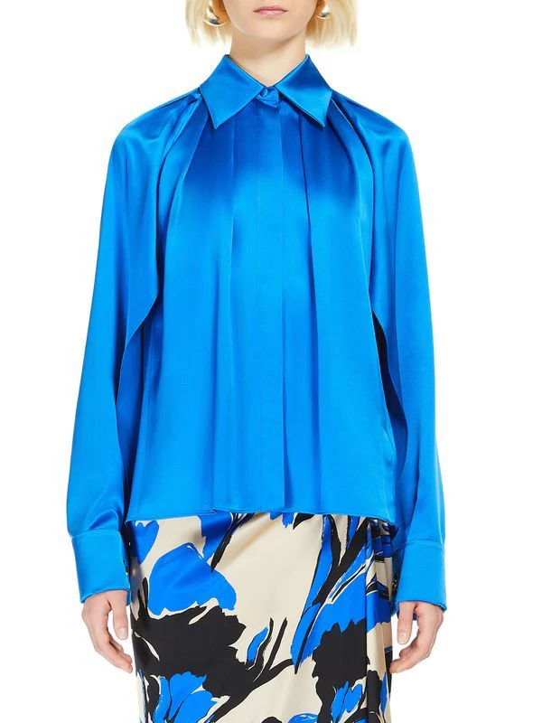 Gathering Detail Silk Blouse - Image 2