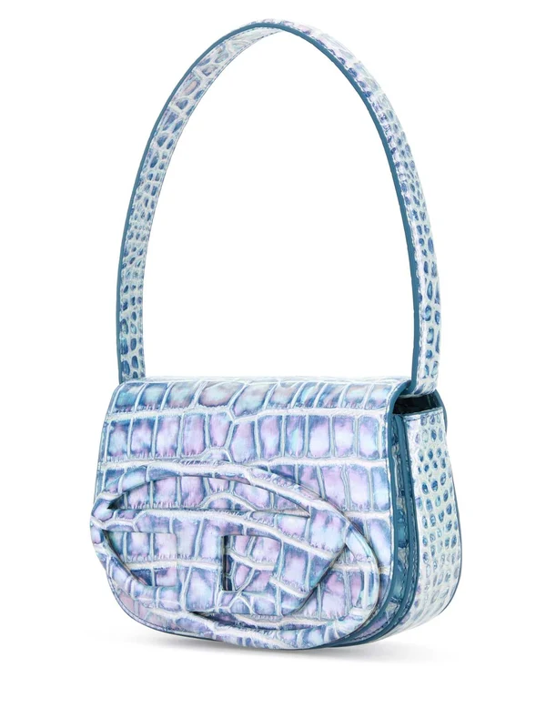 1dr Logo Croc Effect Leather Shoulder Bag - Image 2