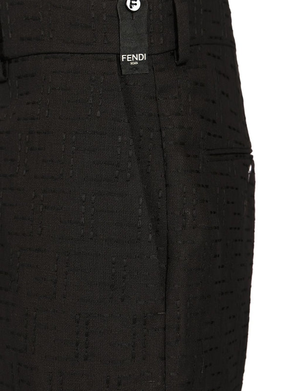 FF Jacquard Linen Bermuda Shorts - Image 5