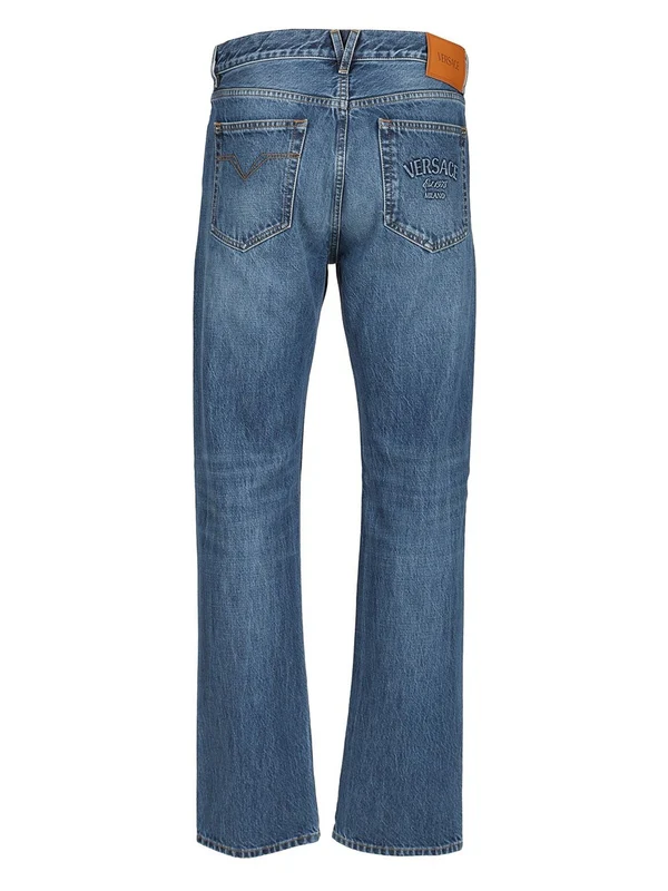 Stone Washed Denim Pants - Image 2