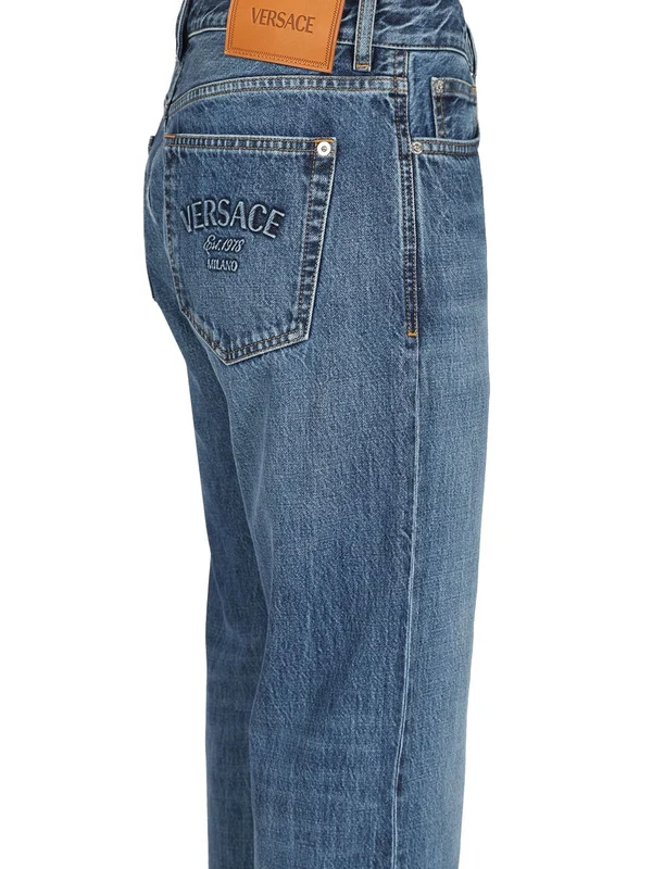 Stone Washed Denim Pants - Image 3