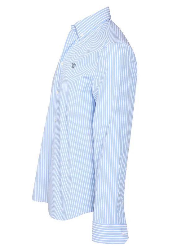 Informal Medusa Embroidered Stripe Shirt - Image 3