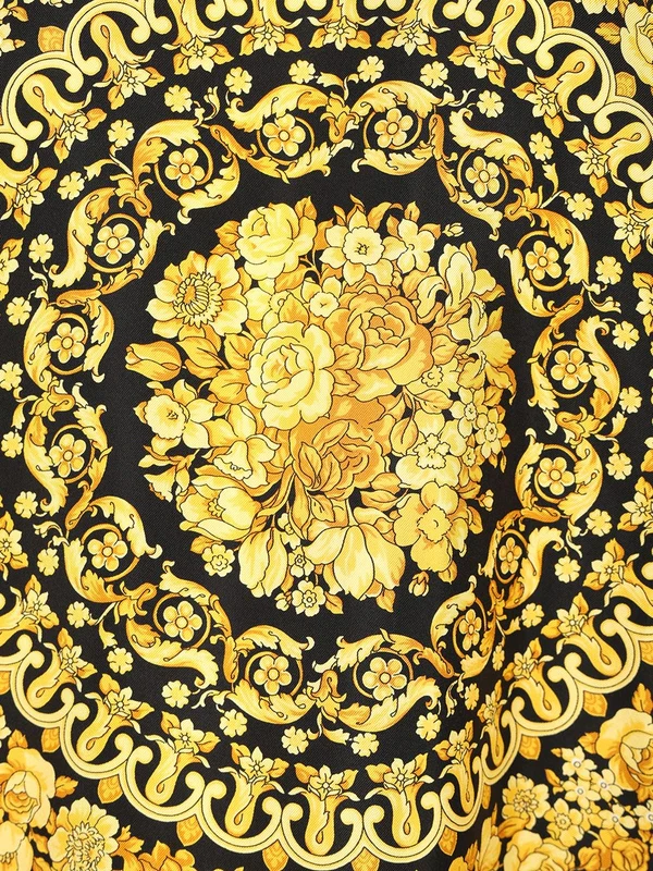 Informal Baroque Printed Silk Short-sleeve Shirt - Image 5