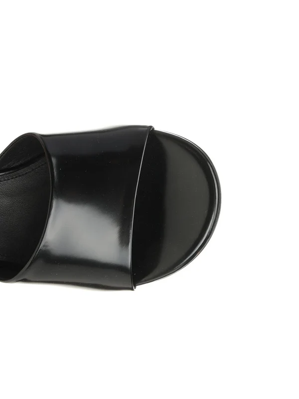 Les Mule Cubisto Leather Sandal Heels - Image 4