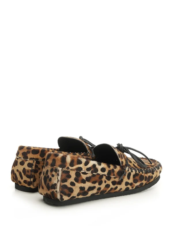 Fitzo Leopard Printed Leather Loafers - Image 3