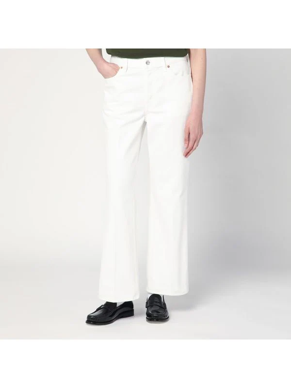 Flared Short Denim Pants - Image 2