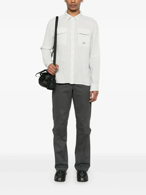 Logo Pocket Linen Shirt - Image 2
