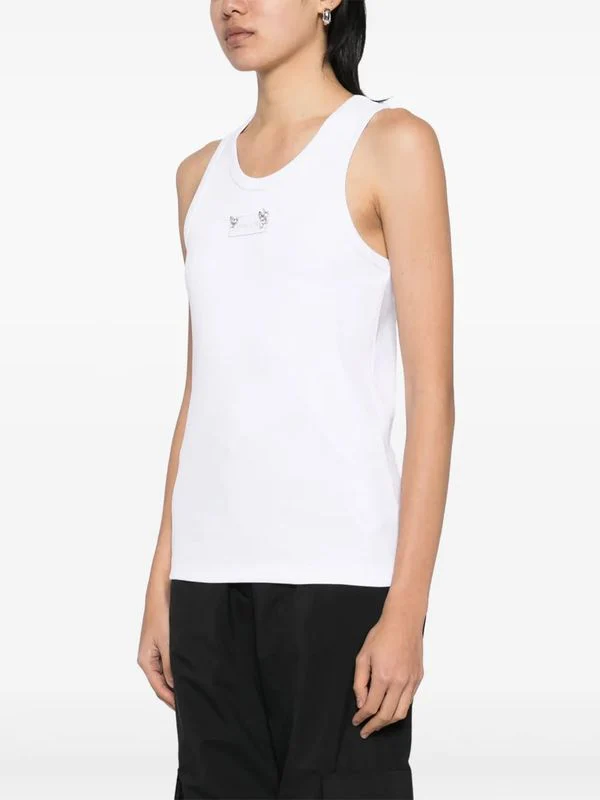 Logo Patch Cotton Tank Top - Image 2