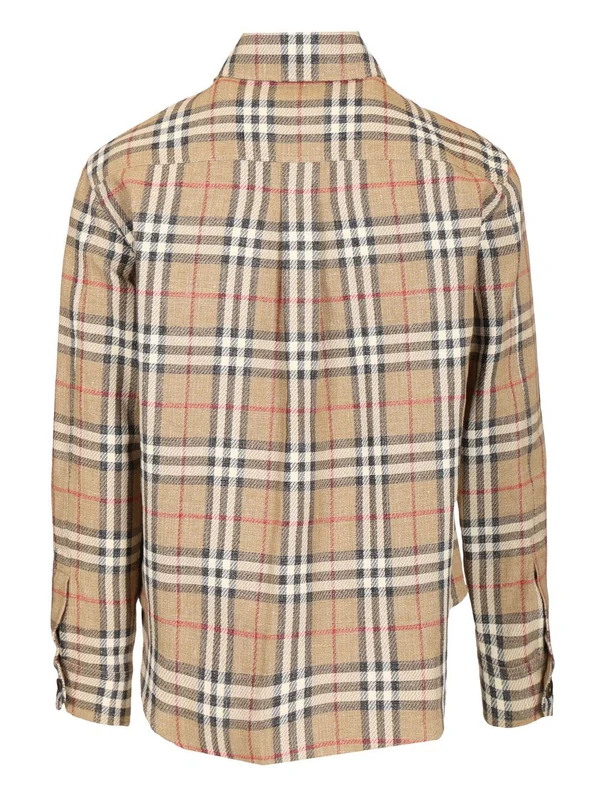 Check Pattern Cotton Linen Shirt - Image 2