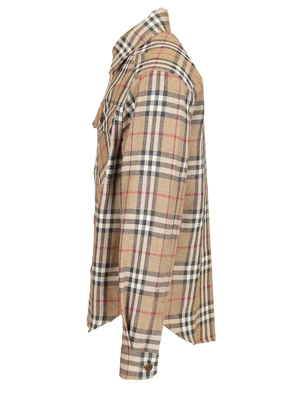 Check Pattern Cotton Linen Shirt - Image 3