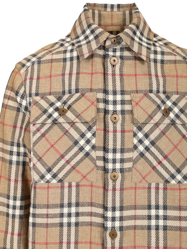 Check Pattern Cotton Linen Shirt - Image 4