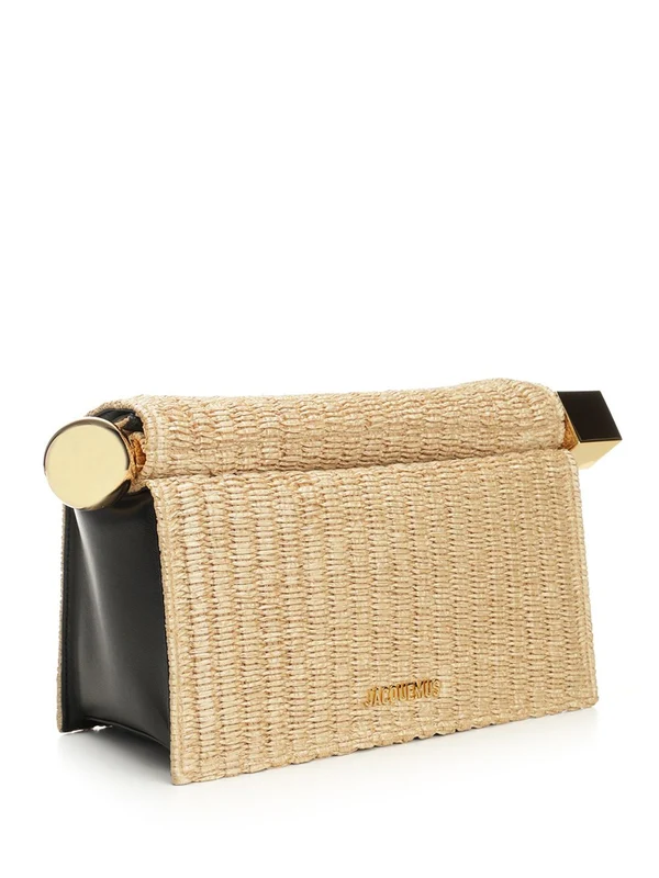 ROND CARRE Raffia Effect Clutch Bag - Image 2