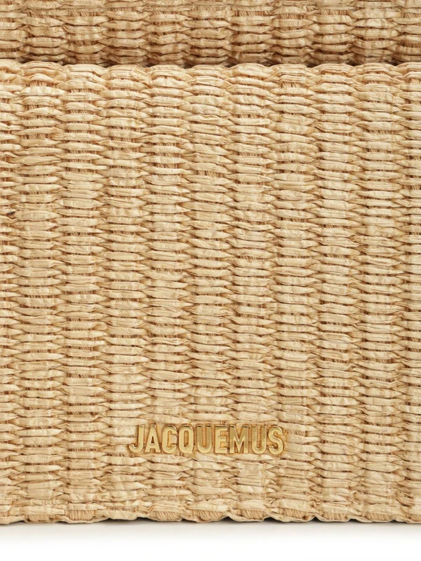 ROND CARRE Raffia Effect Clutch Bag - Image 5