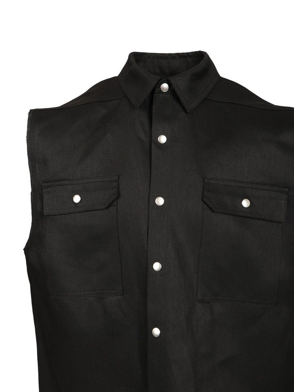 Jumbo Sleeveless Linen Shirt - Image 4