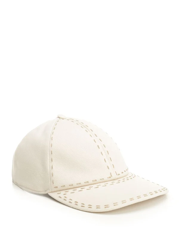 Embroidered Detail Cotton Cap - Image 2