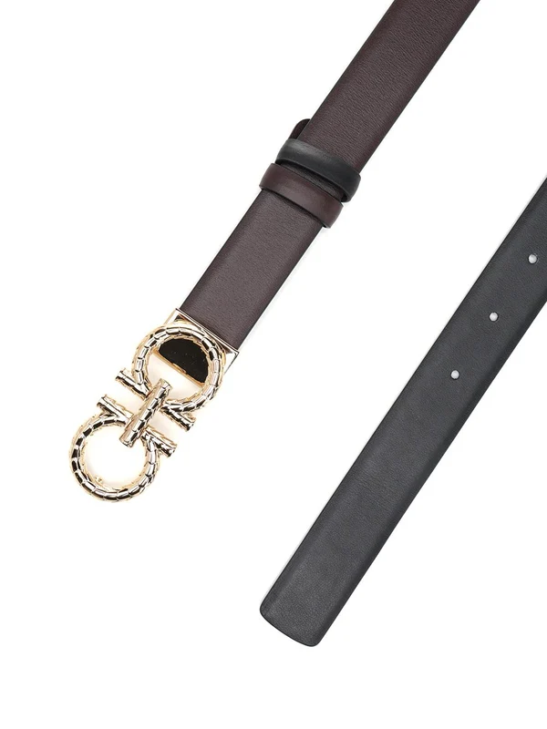 Gancini Buckle Leather Belt - Image 2