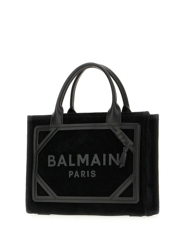 B Army Logo Suede Small Tote Bag - Image 2
