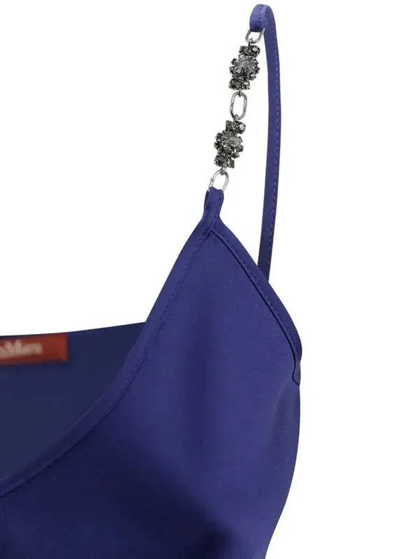 Jewel Embellished Satin Sleeveless Top - Image 3