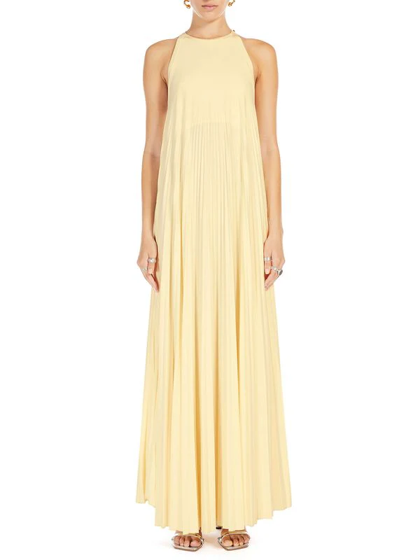Verdier Halterneck Pleats Dress - Image 2